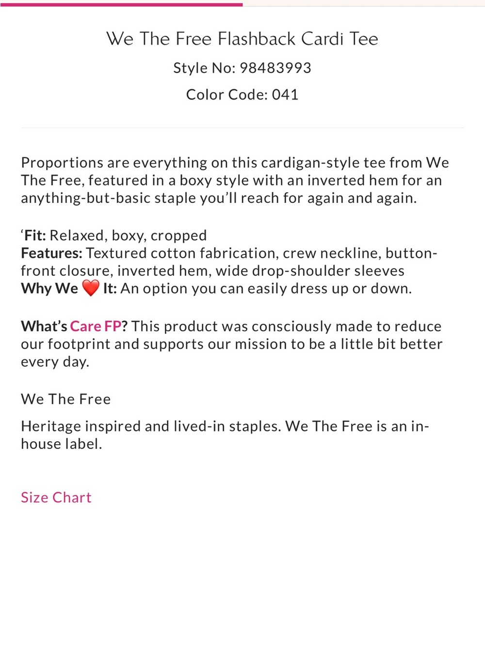 Free People We The Free Flashback Cardi Tee Rust - Picture 7 of 7